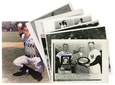 New York Yankees Original Wire Photo Signed Lot of 7 